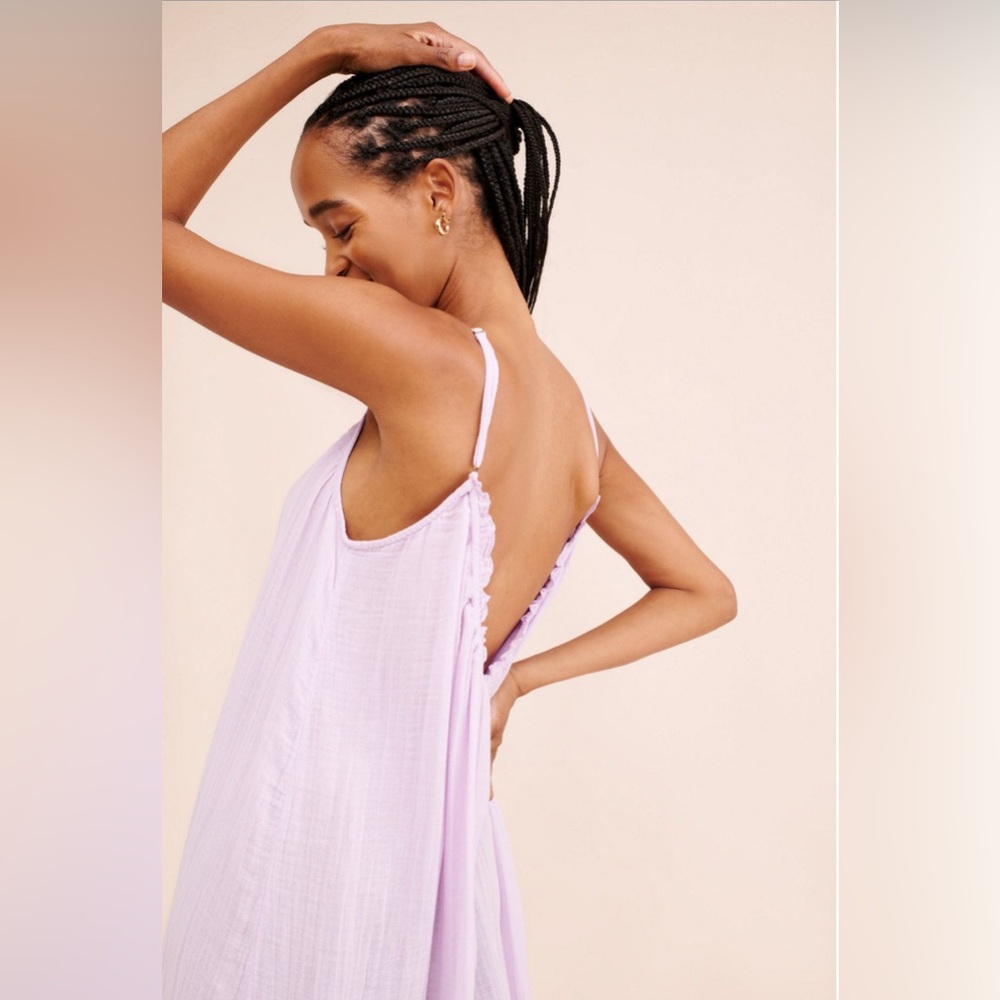 Maika Women's Gauze Lavender Oversized Maxi Dress NWOT